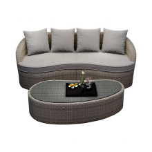 Comfortable outdoor PE rattan furniture wicker sofa set for garden